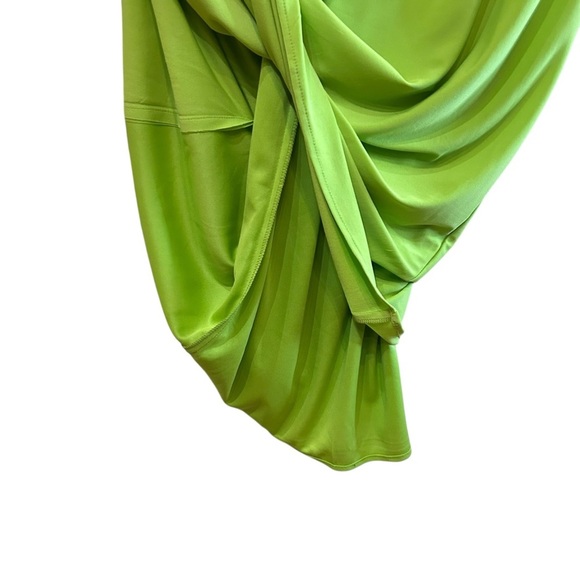 IEENA for Mac Duggal Cutout Strappy Back Column Dress Sz 8 Green Maxi Gown - Picture 9 of 15